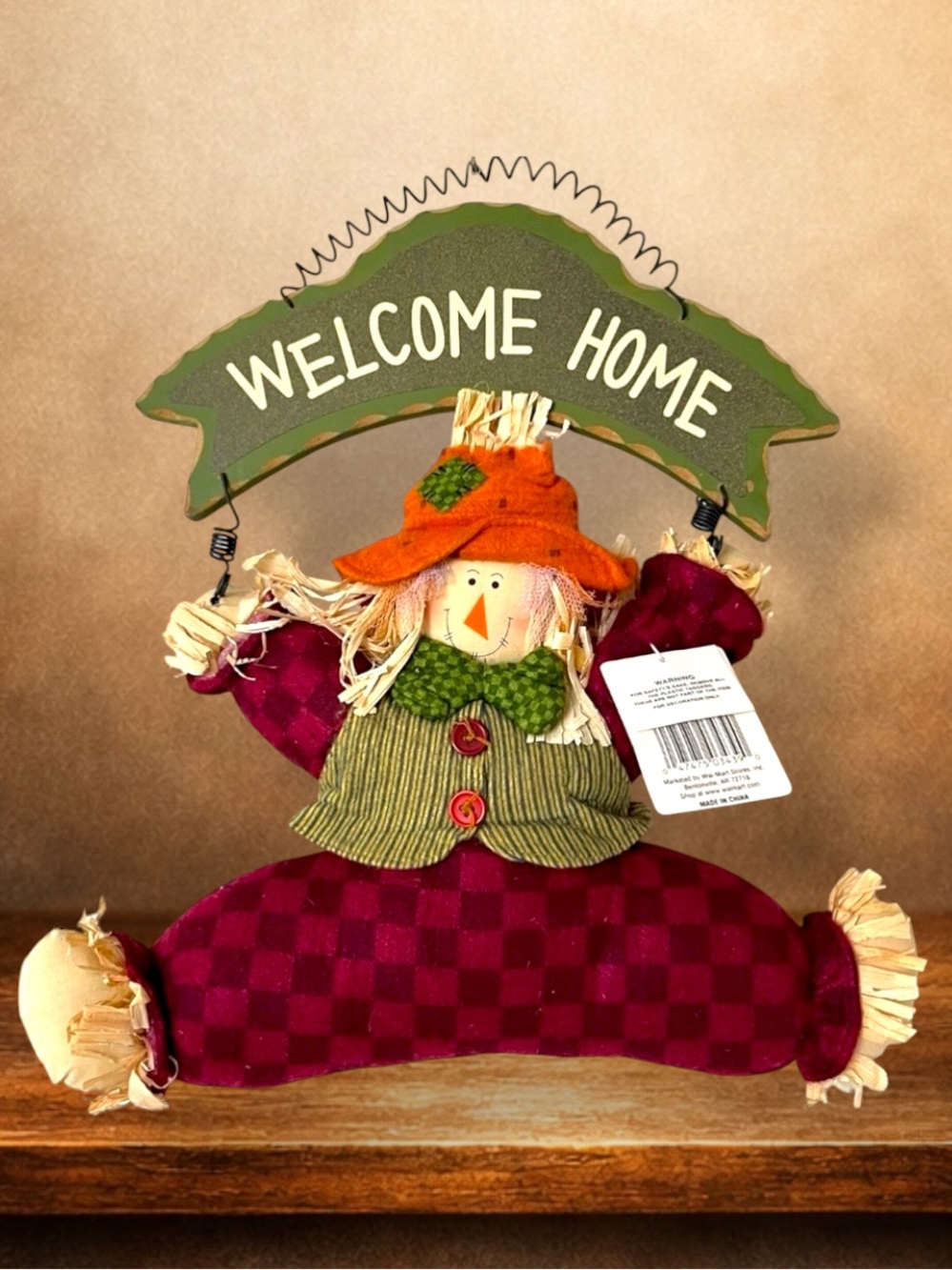 Fall Scarecrow Wall Decor Set Welcome & Bless, Farmhouse Style - Picture 2 of 12